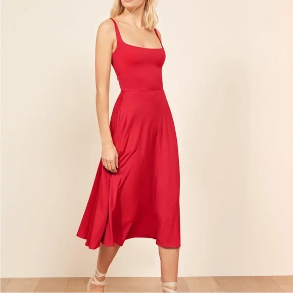 Like NEW! Reformation Rou Dress XS - Red - Picture 1 of 5
